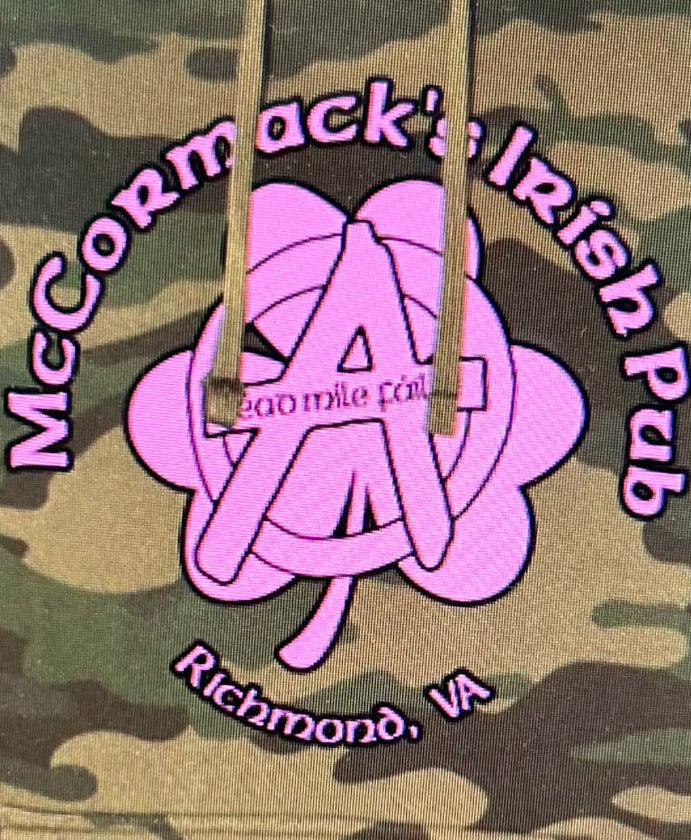 Mccormack's Camo Full Zip Hoodie (Pink Logo)